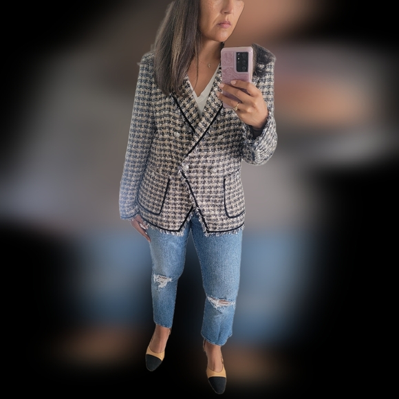 Veronica Beard Theron Houndstooth Blazer Jacket - Picture 10 of 14